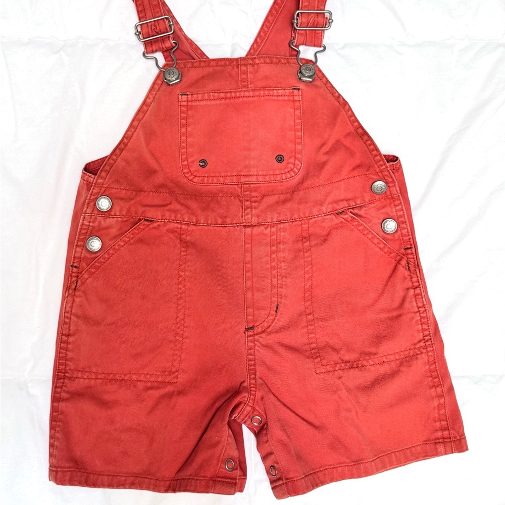 2T Kids Orange Overalls